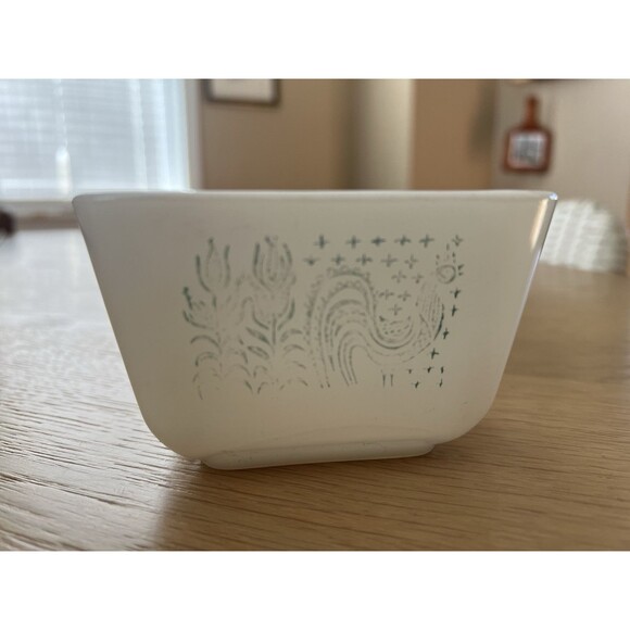 Pyrex Amish Butterprint Turquoise 0503 1.5 Qt Casserole & 0501 Refrigerator Dish - Picture 7 of 11